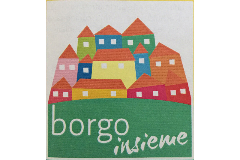 L’immagine mostra il logo di Borgo Insieme: Comunità
              Educativa per minori a Cortona. In particolare, ci sono delle casette colorate su una collina
              verde; lo sfondo è grigio e, nella collina, compare la scritta Borgo Insieme